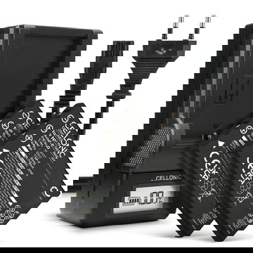 2x Batteria per HP Photosmart R507 R607 R707 R717 R725 R727 R817 R818 R827 R837 R847 R926 R927 1180mAh + Caricabatteria, marca CELLONIC, ricambi di lunga durata per macchine fotografiche e videocamere