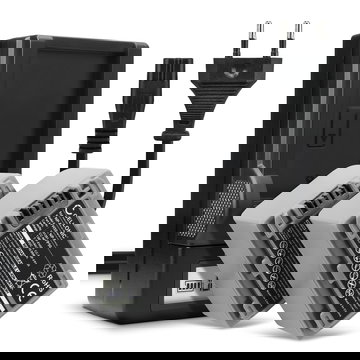 2x Batteria per Sony DCR-HC28 HC21 HC23 HC26 HC30 HC32 HC36 HC40 HC96 HDR-HC3 DCR-DVD105 DCR-SR100 - NP-FP50 -FP70 NP-FH50 -FH70 1360mAh + Caricabatteria di Ricambio sostituzione scorta