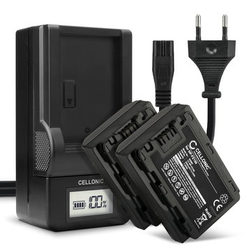 2x Batteria per Sony A7 IV, Alpha 7C, A6600, 7S III, Alpha 1, Sony A9, A7R III, Alpha 7R V - NP-FZ100 2040mAh + Caricabatteria BC-QZ1 di Ricambio sostituzione scorta