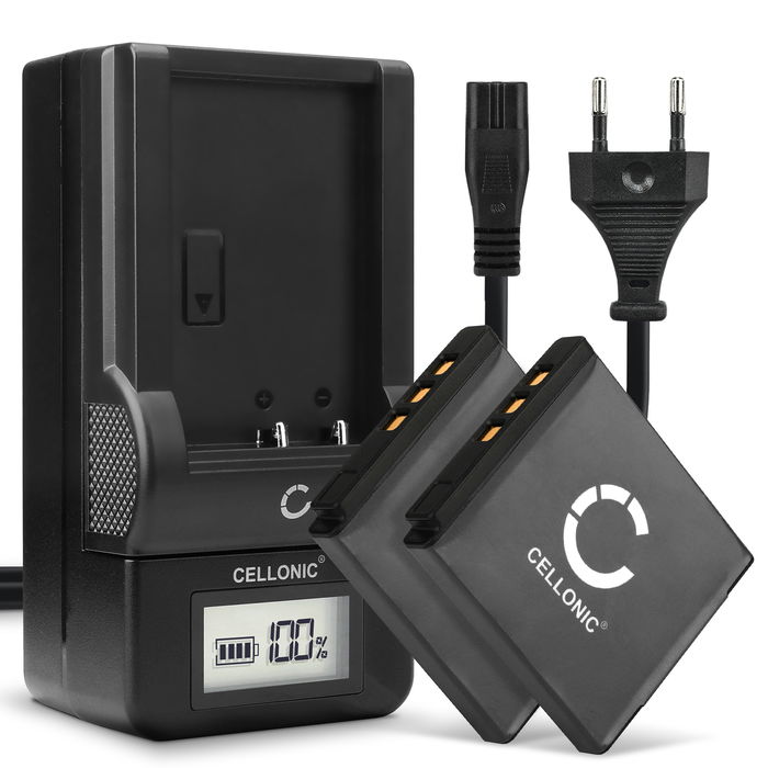 2x D-Li68 Camera Battery + Charger Set for Pentax Q Q7 Q10, Pentax Optio VS20 S12 S10 A40 A36, Ricoh WG-M2 700mAh Replacement Battery LCD Smart Charger