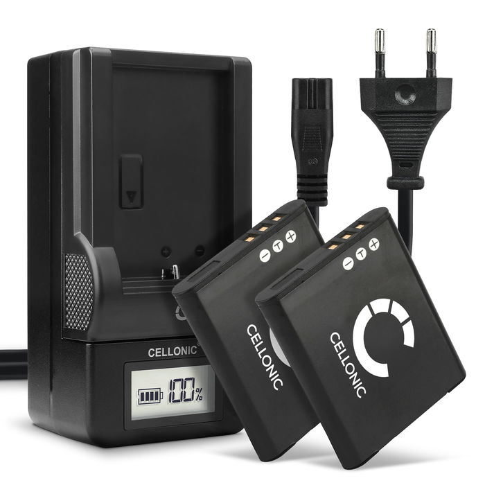 2x Batteria per Pentax Optio WG-3 WG-3 GPS WG-4 GPS WG-10 Optio WG-2 WG-50 Pentax X70 - D-Li92 730mAh + Caricabatteria D-PA135 di Ricambio sostituzione scorta