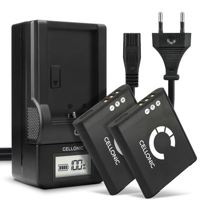 2x D-Li92 Camera Battery + Charger Set for Pentax Optio WG-3 WG-3 GPS WG-4 GPS WG-10 Optio WG-2 WG-50 Pentax X70 730mAh Replacement Battery D-PA135 LCD Smart Charger