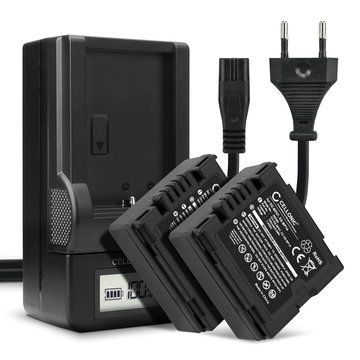 2x Batteria per Panasonic NV-GS10 NV-GS120 NV-GS140 NV-GS150 NV-GS158 NV-GS180 NV-GS188 NV-GS200 - CGA-DU06,CGA-DU07,CGA-DU12,CGA-DU14 750mAh + Caricabatteria di Ricambio sostituzione scorta