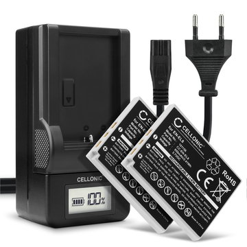 2x Batteria per Nikon Coolpix P1 P2 Coolpix S1 S2 S3 S5 s50 S50c S51 S51c S52 S52c S6 S7 S7c S8 S9 - EN-EL8 600mAh + Caricabatteria di Ricambio sostituzione scorta