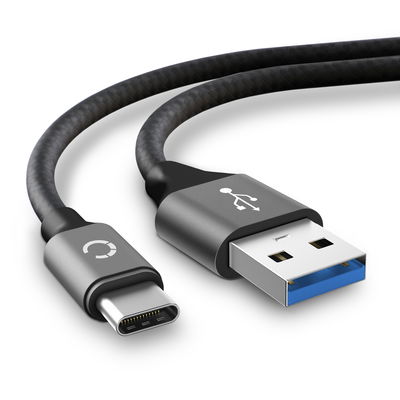 Cavo universale da USB A a USB C per cuffie, fotocamere, telefoni cellulari e smartphone, tablet, smartwatch e altro ancora - cavo di ricarica e dati da 2 m grigio