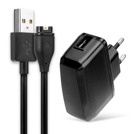 Caricabatterie per Garmin Forerunner 55, 165, 255, 265; Fenix 8, 7 + Cavo USB di subtel