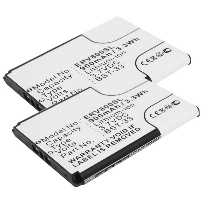 2x Batteria CELLONIC BST-33 per telefono Sony Ericsson C903 C702 G705u G502 G700 G900 Ricambio affidabile da 900mAh per il tuo cellulare smartphone