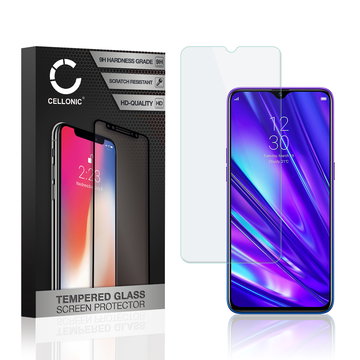Vetro temperato CELLONIC per Realme 5 Pro, screen protector (2.5D 9H 0,33mm Full Glue) Trasparente Pellicola salva schermo per telefono cellulare smartphone