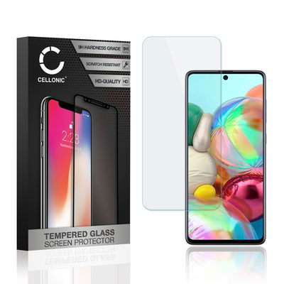 Vetro temperato CELLONIC per Samsung Galaxy A71 (SM-A715), screen protector (2.5D 9H 0,33mm Full Glue) Trasparente Pellicola salva schermo per telefono cellulare smartphone