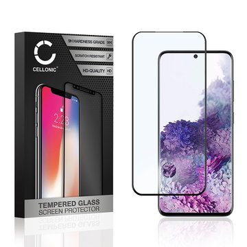 Vetro temperato CELLONIC per Samsung Galaxy S20 Plus (SM-G986), screen protector (3D Case-friendly 9H 0,33mm Full Glue) nero Pellicola salva schermo per telefono cellulare smartphone
