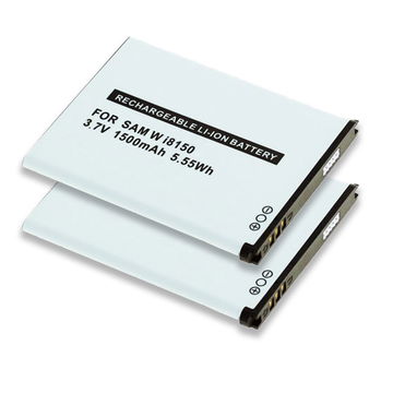 2x Batteria sostitutiva EB484659VA,EB484659VU per Samsung Galaxy S Wifi 3.6, Galaxy Wifi 4.2 (YP-GS1,YP-GI1) Affidabile ricambio da 1500mAh per lettore MP3 MP4 music player