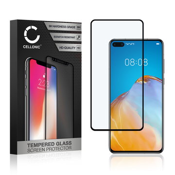 Vetro temperato CELLONIC per Huawei P40, screen protector (3D Case-friendly 9H 0,33mm Full Glue) nero Pellicola salva schermo per telefono cellulare smartphone