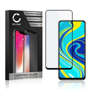 Vetro temperato CELLONIC per Xiaomi Redmi Note 9 Pro / Note 9 Pro Max / Note 9S, screen protector (3D Case-friendly 9H 0,33mm Full Glue) nero Pellicola salva schermo per telefono cellulare smartphone