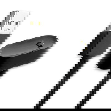 Cavo USB 2.0 con connettore Smartwatch Connector per smartwatch FitBit Ace 2 / Inspire / Inspire HR filo di cavetto dati & ricarica 1A in nero PVC, per bracciale fitenss