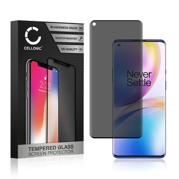 Vetro temperato CELLONIC per OnePlus 8, screen protector (3D Case-friendly 9H 0,33mm Edge Glue) nero Pellicola salva schermo per telefono cellulare smartphone