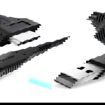 Cavo usb (CONNETTORE LUNGO) per DOOGEE S68 Pro / S70 / S80 / S90 / S95 Pro - 1m, 3A Cavo Dati, nero