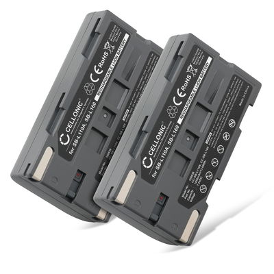 2x Batteria SB-L110A L160 L320 L480 per fotocamera Samsung SC-L906 L901 L860 L810 L700 SC-D23 VP-W80 W70 W60 VP-M50 VP-L800 L900 L700 L600 L600 Affidabile ricambio da 1850mAh, marca subtel