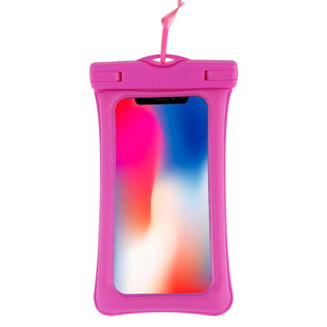 Sacchetto impermeabile per smartphone, cellulare, GPS, lettore mp3 (3" - 5,5") custodia protettiva, astuccio rosa