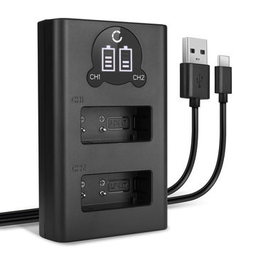 Caricatore USB doppio (LP-E17) per Canon EOS 200D 250D 800D 77D 760D 750D, EOS M6 Mark II M3 M5, EOS RP, Rebel SL2 T6i Kiss X8i + 1m + Cavo USB di CELLONIC