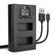 Caricabatterie Doppio + Cavo USB