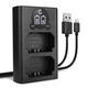 Caricabatterie Doppio + Cavo USB