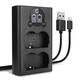 Caricabatterie Doppio + Cavo USB