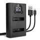 Caricabatterie Doppio + Cavo USB