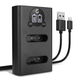 Caricabatterie Doppio + Cavo USB
