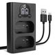 Caricabatterie Doppio + Cavo USB