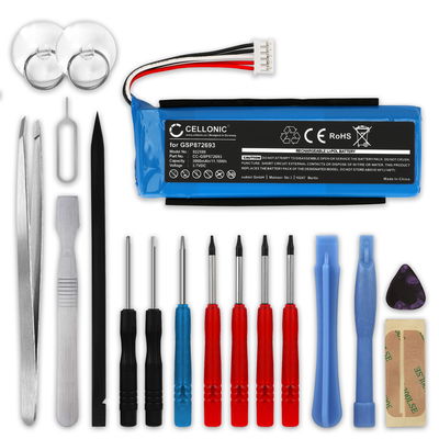 1x Batteria per JBL Flip 3 GSP872693 02 (3000mAh, 3.7V) + Set di strumento di CELLONIC