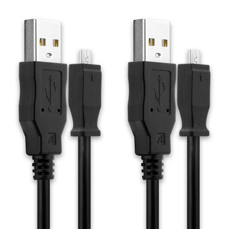 2x Cavo dati subtel, da U-8 8 Pin a USB A, 1.5m Kodak Easyshare C613, C813, C713, C310, C330, C1013, C180, M341, Z8612 IS