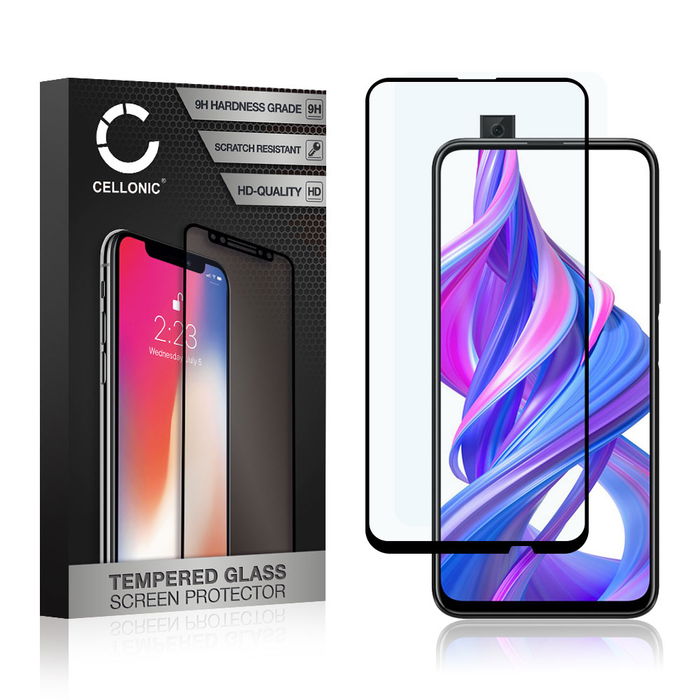 Vetro temperato CELLONIC per Honor 9X / 9X Pro, screen protector (3D Full Cover 9H 0,33mm Full Glue) nero Pellicola salva schermo per telefono cellulare smartphone