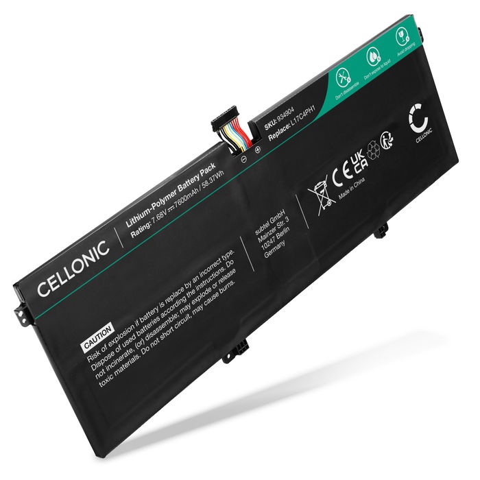 Batteria per portatile Lenovo Yoga C930-13IKB ricambio per laptop 7600mAh 7.68V 