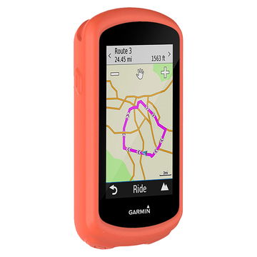 Protezione subtel silicone compatibile con Garmin Edge 1030 / Edge 1030 Plus Custodia cover in Silicone assorbi-urti, case per navigatore su bici, bumper arancio