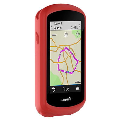 Protezione subtel silicone compatibile con Garmin Edge 1030 / Edge 1030 Plus Custodia cover in Silicone assorbi-urti, case per navigatore su bici, bumper rosso