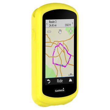 Protezione subtel silicone compatibile con Garmin Edge 1030 / Edge 1030 Plus Custodia cover in Silicone assorbi-urti, case per navigatore su bici, bumper giallo