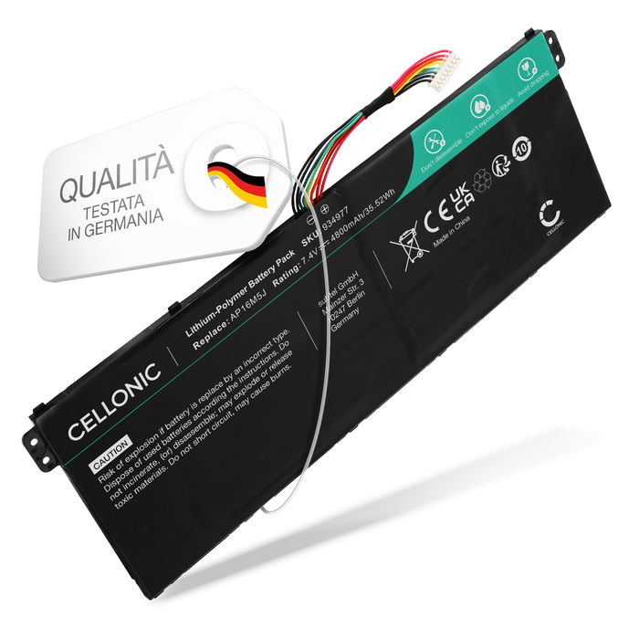 Acer AP16M4J Batteria 4800mAh marcata Cellonic