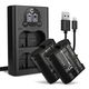 2x Batteria 2000mAh + Caricabatterie Doppio