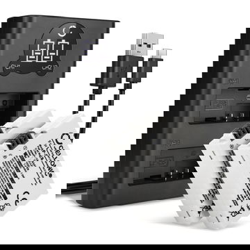 2x Batterie LP-E8 per LP-E8 LC-E8 Canon 550D 600D 650D 700D, Rebel T2i T3i T4i T5i, Kiss X4 X5 X6i capacità: 1020mAh + Caricabatteria doppio LC-E8 LC-E8E Compra il set e risparmia!