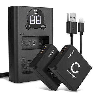 2x DMW-BLG10E Batteries for Panasonic GX9 GX7 GX80 LX100 II Lumix DMC-GX80 GF6 DMC-TZ81 TZ80 TZ90 TZ95 TZ100 TZ202 DC-GX9 GF3 DMWBLG10 Replacement Battery 730 mAh + Dual Charger