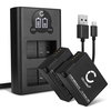 2x Batteria 1000mAh+ Caricabatterie Doppio