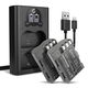 2x Batteria 2000mAh + Caricabatterie Doppio
