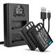 2x Batteria 1000mAh + Caricabatterie Doppio