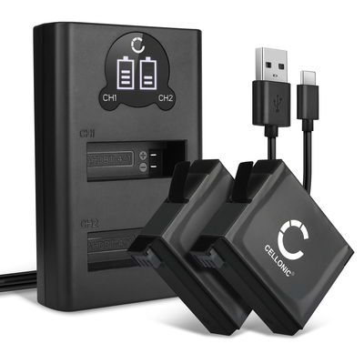 2x CELLONIC Camera Battery for GoPro Hero 4 Hero 4 Black Hero 4 Plus Hero 4 Silver Replacement AHDBT-401 335-06532-000 Battery 1160mAh Backup + Dual Charger
