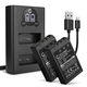 2x Batteria 1000mAh + Caricabatterie Doppio