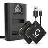 2x Batteria 1000mAh+ Caricabatterie Doppio