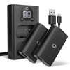 2x Batteria 2200mAh+ Caricabatterie Doppio