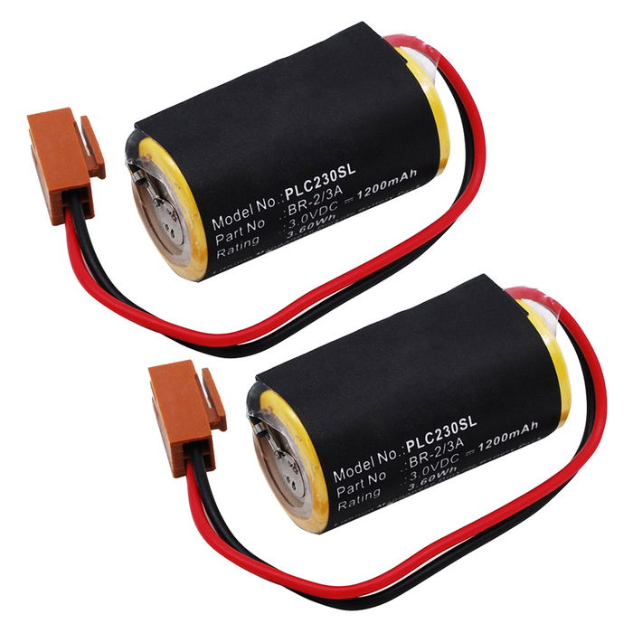 2x Batteria sostitutiva per Panasonic BR-2/3A, BR2/3AE2P, CR17335, CR17335-SE Affidabile ricambio da 1200mAh celle dalla lunga durata di vita utile