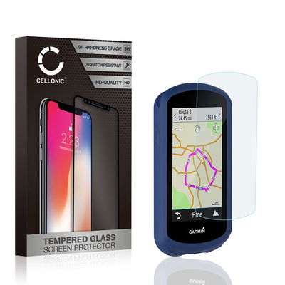 Backcover + Vetro protettivo di schermo per Garmin Edge 1030 / Edge 1030 Plus - Silicone, blu Custodia Borsa Guscio