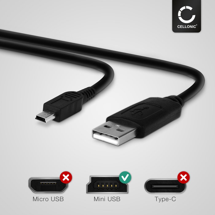 pluX Cavo di ricarica universale per console PS3, cavo USB 2.0 tipo